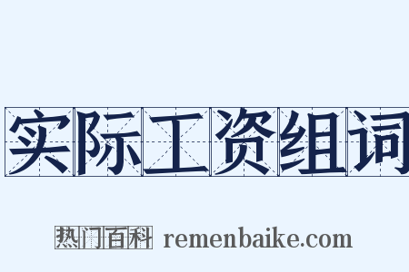 实际工资组词是什么意思的图片